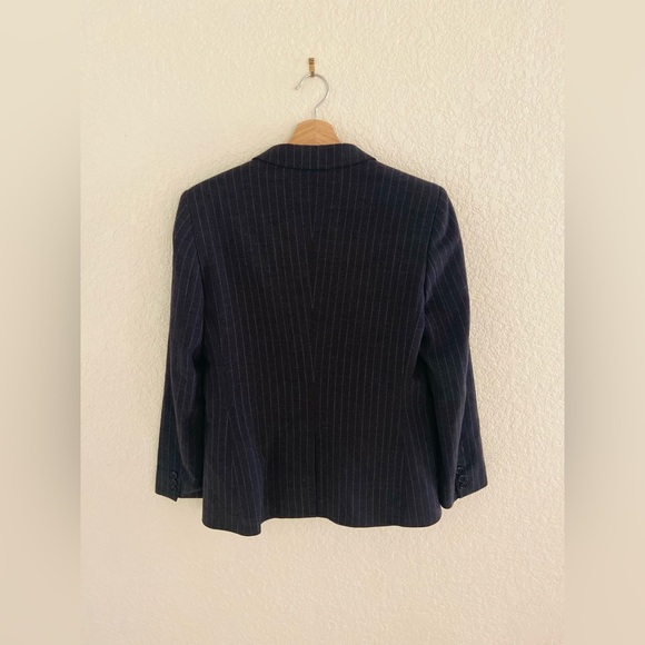 MaxMara Pinstripe Dark Gray Blazer - Picture 2 of 6